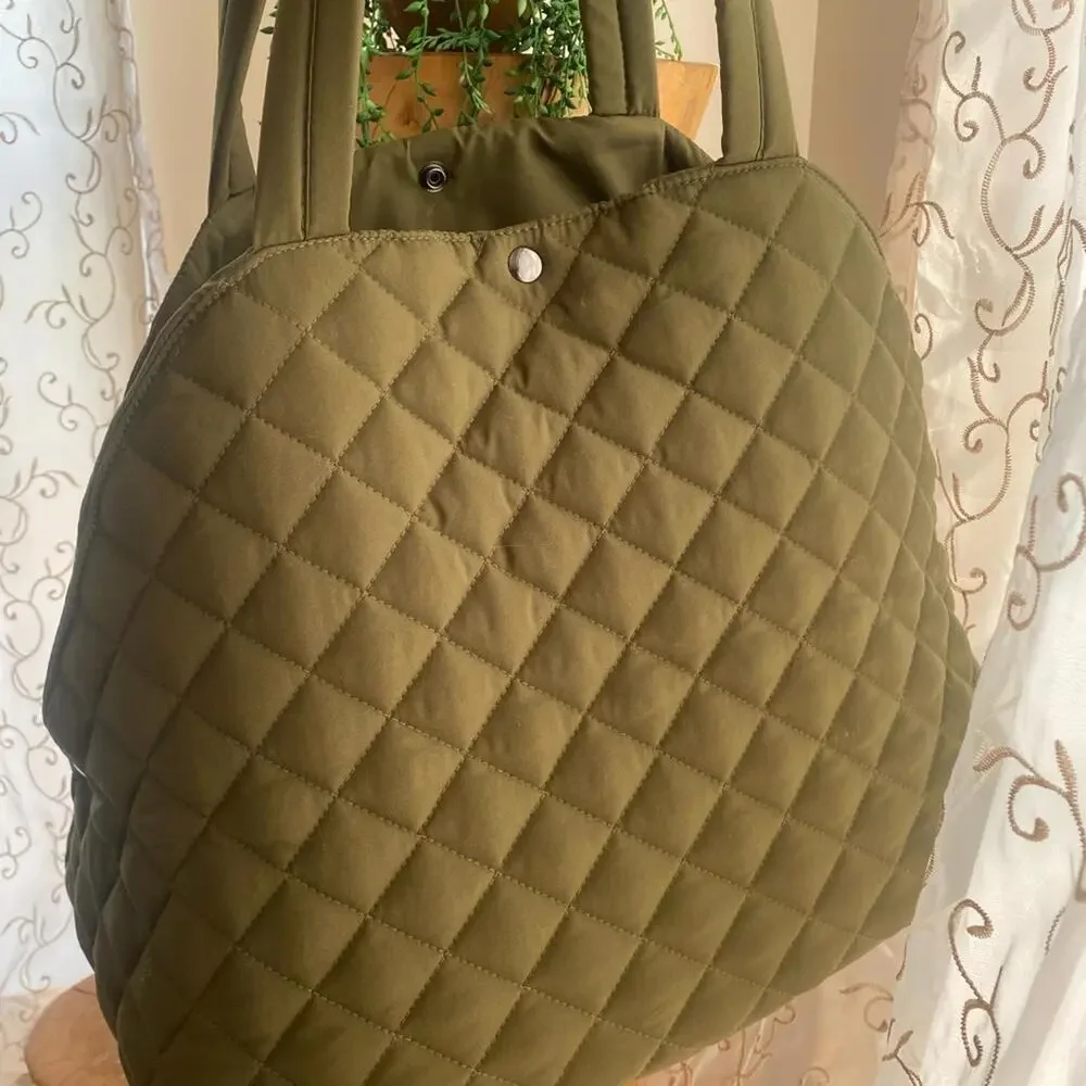 Quilted Pet Carrier - Olive Green